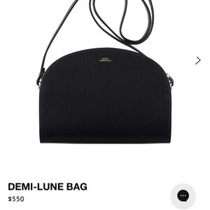 APC “Demi Lune” Black Leather Crossbody Purse! 🖤